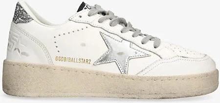 Womens White/Comb Ballstar 2 Leather Low-Top Trainers Eur 40 / 7 Uk Women