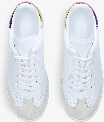 Womens White/Comb Bryce Perforated Leather Trainers Eur 37 / 4 Uk Women - Image 2