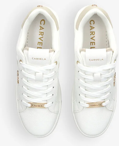 Womens White/Comb Daze Faux-Leather Low-Top Trainers Eur 40 / 7 Uk Women - Image 2