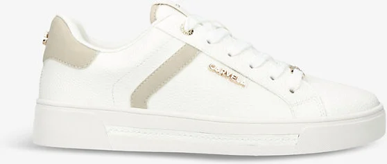 Womens White/Comb Daze Faux-Leather Low-Top Trainers Eur 40 / 7 Uk Women