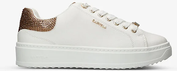 Womens White/Comb Dream Logo-Embellished Faux-Leather Low-Top Trainers Eur 38/5 Uk Women