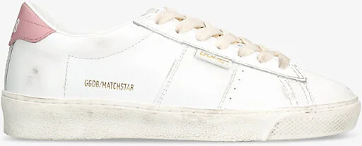 Womens White/Comb Matchstar 11985 Leather Low-Top Trainers Eur 37 / 4 Uk Women