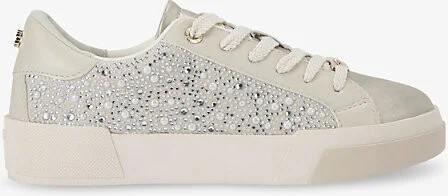 Womens White/Comb Santiana Jewel Low-Top Faux-Leather Trainers Eur 41 / 8 Uk Women