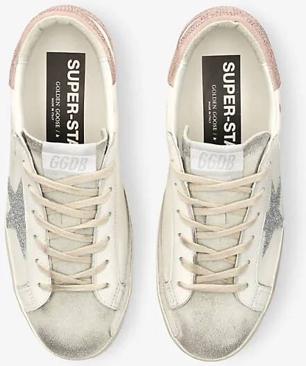 Womens White/Comb Super Star 12111 Leather Low-Top Trainers Eur 39 / 6 Uk Women - Image 2