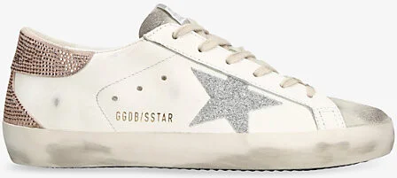 Womens White/Comb Super Star 12111 Leather Low-Top Trainers Eur 39 / 6 Uk Women