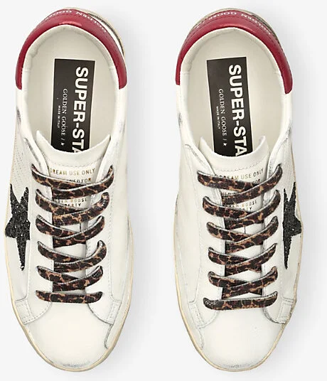 Womens White/Comb Super-Star 82813 Leather Low-Top Trainers Eur 35 / 2 Uk Women - Image 2