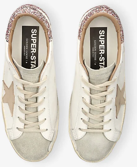 Womens White/Comb Super Star Leather Low-Top Trainers Eur 37 / 4 Uk Women - Image 2