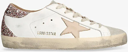 Womens White/Comb Super Star Leather Low-Top Trainers Eur 37 / 4 Uk Women