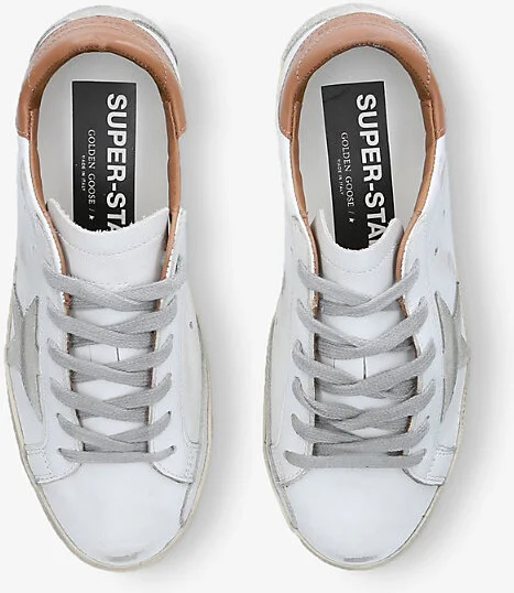 Womens White/Comb Super Star Leather Low-Top Trainers Eur 40 / 7 Uk Women - Image 2