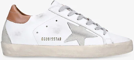 Womens White/Comb Super Star Leather Low-Top Trainers Eur 40 / 7 Uk Women
