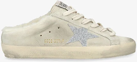 Womens White/Comb Super Star Sabot Suede Low-Top Trainers Eur 39 / 6 Uk Women
