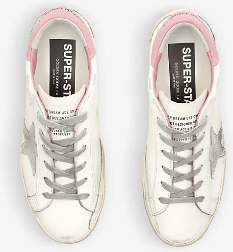 Womens White/Comb Superstar 10914 Star-Applique Low-Top Leather Trainers Eur 39 / 6 Uk Women - Image 2