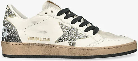 Womens White/Comb Women's Ball Star Leather Low-Top Trainers Eur 38/5 Uk Women