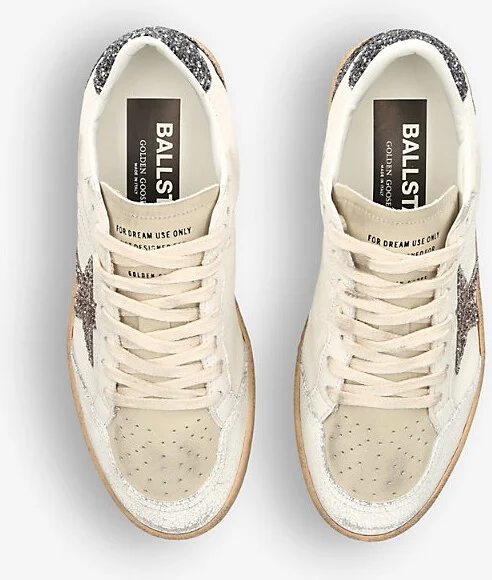 Womens White/Comb Women's Ballstar 11701 Distressed Leather Low-Top Trainers Eur 40 / 7 Uk Women - Image 2