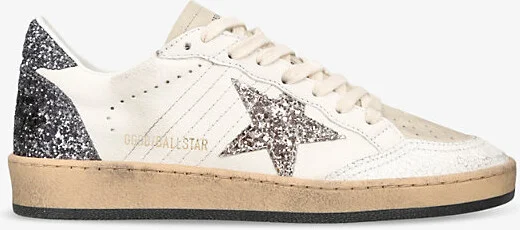 Womens White/Comb Women's Ballstar 11701 Distressed Leather Low-Top Trainers Eur 40 / 7 Uk Women