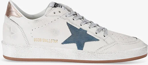 Womens White/Comb Women's Ballstar 11918 Star-Embroidered Leather Low-Top Trainers Eur 40 / 7 Uk Women