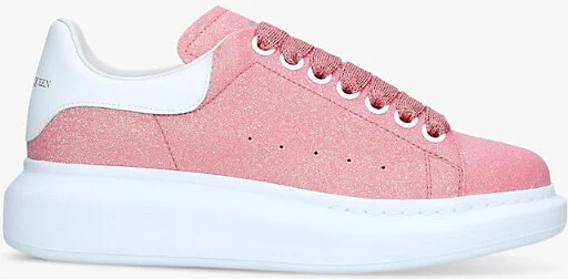 Womens White/Comb Women's Runway Glitter-Leather Platform Trainers Eur 41.5 / 8.5 Uk Women