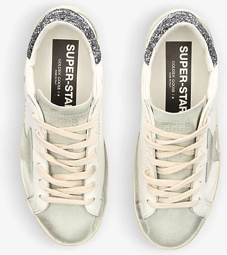 Womens White/Comb Women's Super-Star Leather Low-Top Trainers Eur 39 / 6 Uk Women - Image 2