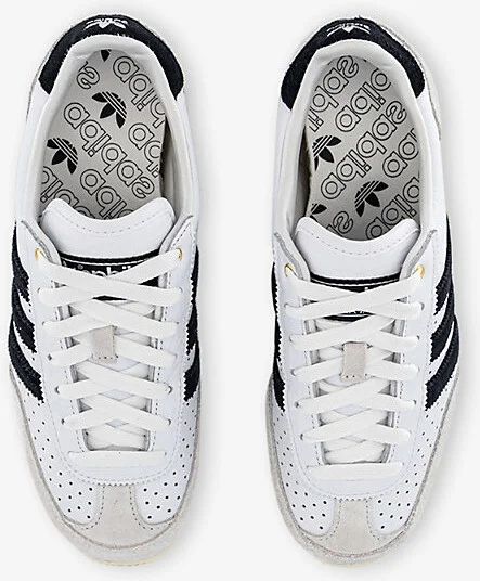 Womens White Core Black Gold Me Japan Leather Low-Top Trainers 7.5 - Image 2