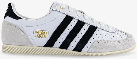 Womens White Core Black Gold Me Japan Leather Low-Top Trainers 7.5