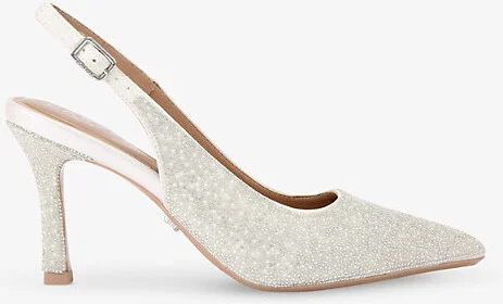 Womens White Corletta Embellished Court Heel Eur 36 / 3 Uk Women