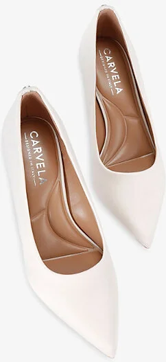 Womens White Corletta Pointed-Toe Satin Heeled Courts Eur 41 / 8 Uk Women - Image 2