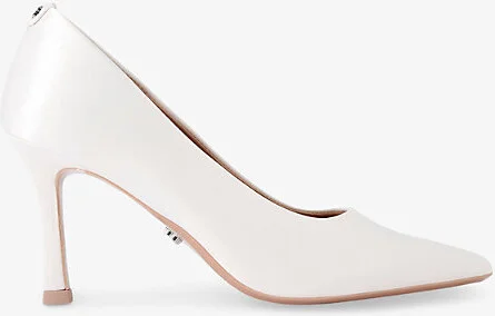 Womens White Corletta Pointed-Toe Satin Heeled Courts Eur 41 / 8 Uk Women