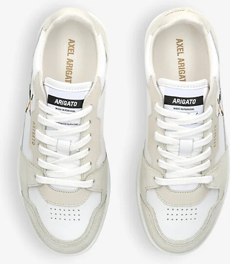Womens White Dice Lo Bird-Motif Leather and Suede Low-Top Trainers Eur 36 / 3 Uk Women - Image 2