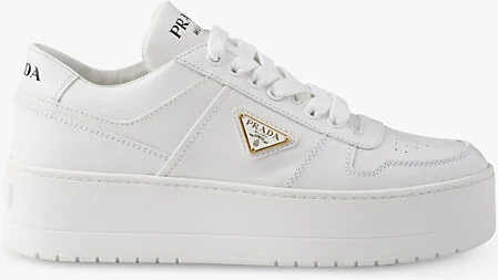 Womens White Downtown Bold Platform Leather Low-Top Trainers Eur 36 / 3 Uk Women