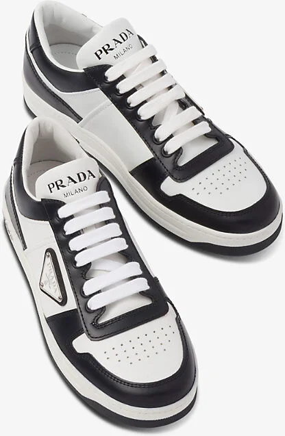 Womens White Downtown Brand-Plaque Leather Low-Top Trainers Eur 35.5/2.5 Uk Women - Image 2