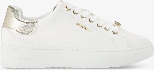 Womens White Dream 2 Logo-Badge Faux-Leather Low-Top Trainers Eur 39 / 6 Uk Women