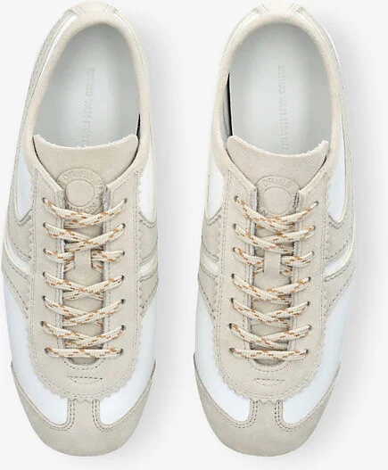 Womens White Dustin Stripe Suede Low-Top Trainers Eur 36.5 / 3.5 Uk Women - Image 2