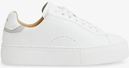 Womens White Francesca Chunky-Sole Leather Low-Top Trainers Eur 40 / 7 Uk Women
