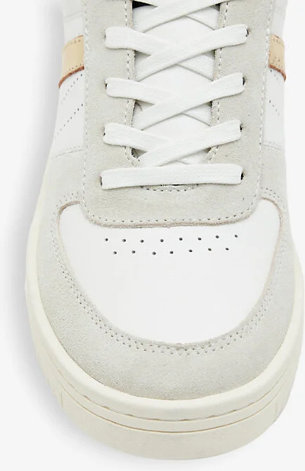 Womens White/Gold Vix Leather and Suede Low-Top Trainers Eur 37 / 4 Uk Women - Image 2