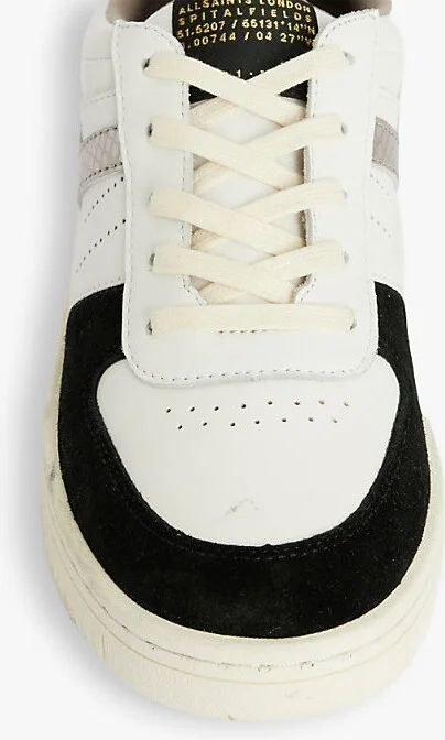 Womens White/Gold Vix Leather and Suede Low-Top Trainers Eur 37 / 4 Uk Women - Image 3