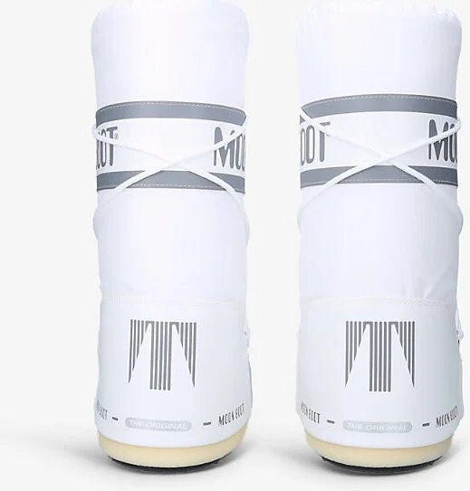 Womens White Icon Junior Branded Nylon Snow Boots Eur 39 / 6 Uk Women - Image 2