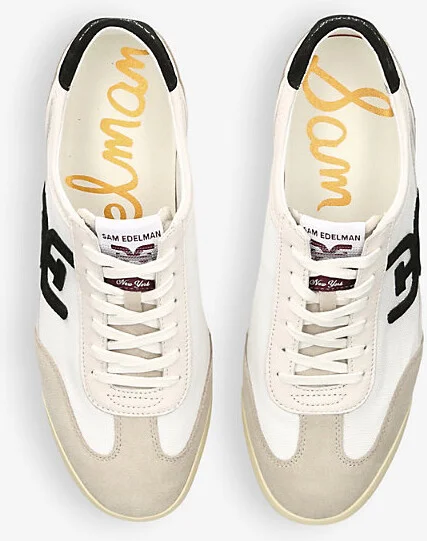 Womens White Ivey Leather and Suede Low-Top Trainers Eur 38/5 Uk Women - Image 2