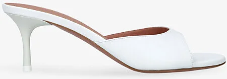 Womens White Jeanne Leather Heeled Sandals Eur 36 / 3 Uk Women