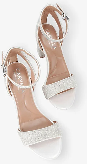 Womens White Kianni Crystal-Embellished Heeled Sandals Eur 39 / 6 Uk Women - Image 2