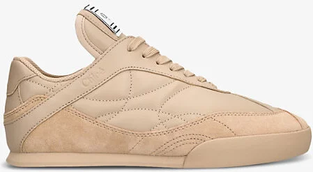 Womens White Kick Brand-Patch Low-Top Suede Trainers Eur 42/ 9 Uk Women