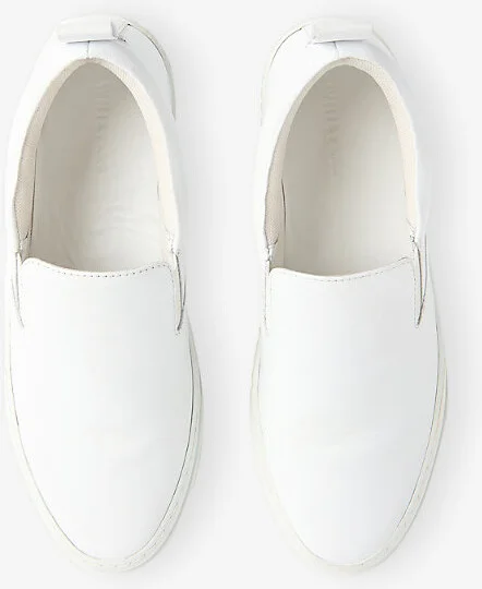 Womens White Kinsley Slip-On Low-Top Leather Trainers Eur 38/5 Uk Women - Image 2