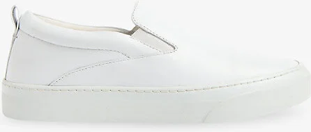Womens White Kinsley Slip-On Low-Top Leather Trainers Eur 38/5 Uk Women