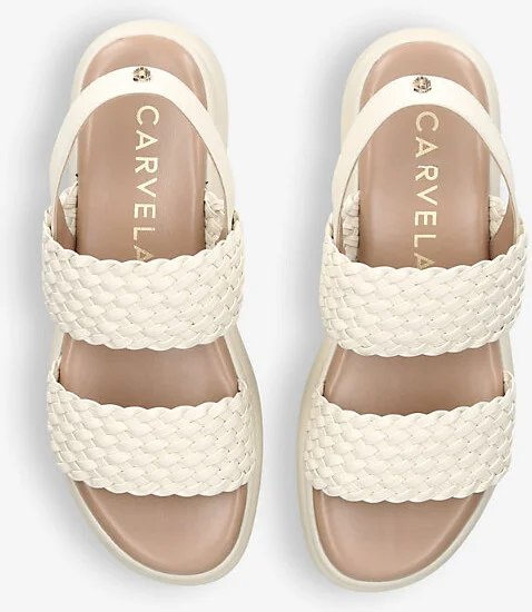 Womens White Krypton Woven-Strap Leather Sandals Eur 42/ 9 Uk Women - Image 2