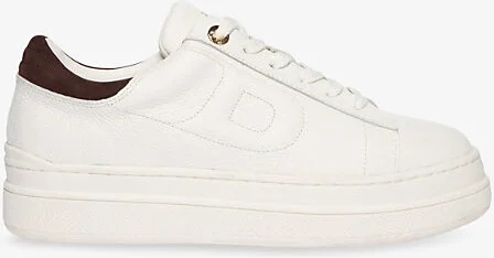Womens White Leather Eden Leather Low-Top Trainers Eur 37 / 4 Uk Women