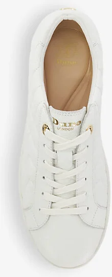 Womens White Leather Egent Quilted Platform Leather Low-Top Trainers Eur 39 / 6 Uk Women - Image 2