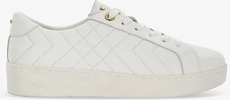 Womens White Leather Egent Quilted Platform Leather Low-Top Trainers Eur 39 / 6 Uk Women