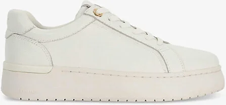 Womens White Leather Emeelia Leather Low-Top Trainers Eur 39 / 6 Uk Women