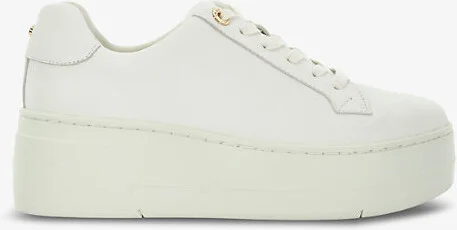 Womens White Leather Episode 2 Flatform-Sole Leather Low-Top Trainers Eur 38/5 Uk Women