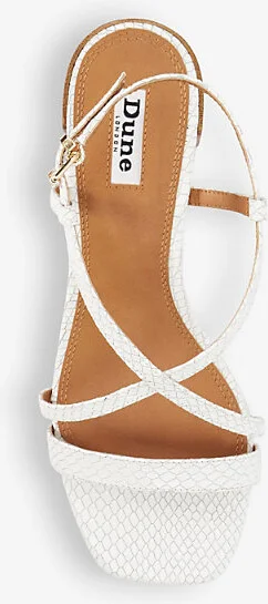Womens White-Leather Jaskell Snake-Print Leather Sandals Eur 36 / 3 Uk Women - Image 2