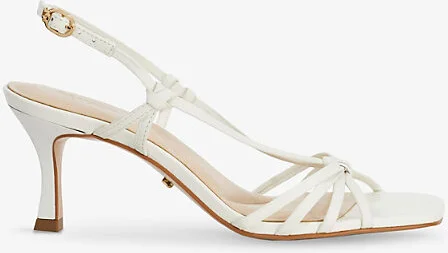 Womens White Leather Mischievous Leather Heeled Sandals Eur 37 / 4 Uk Women